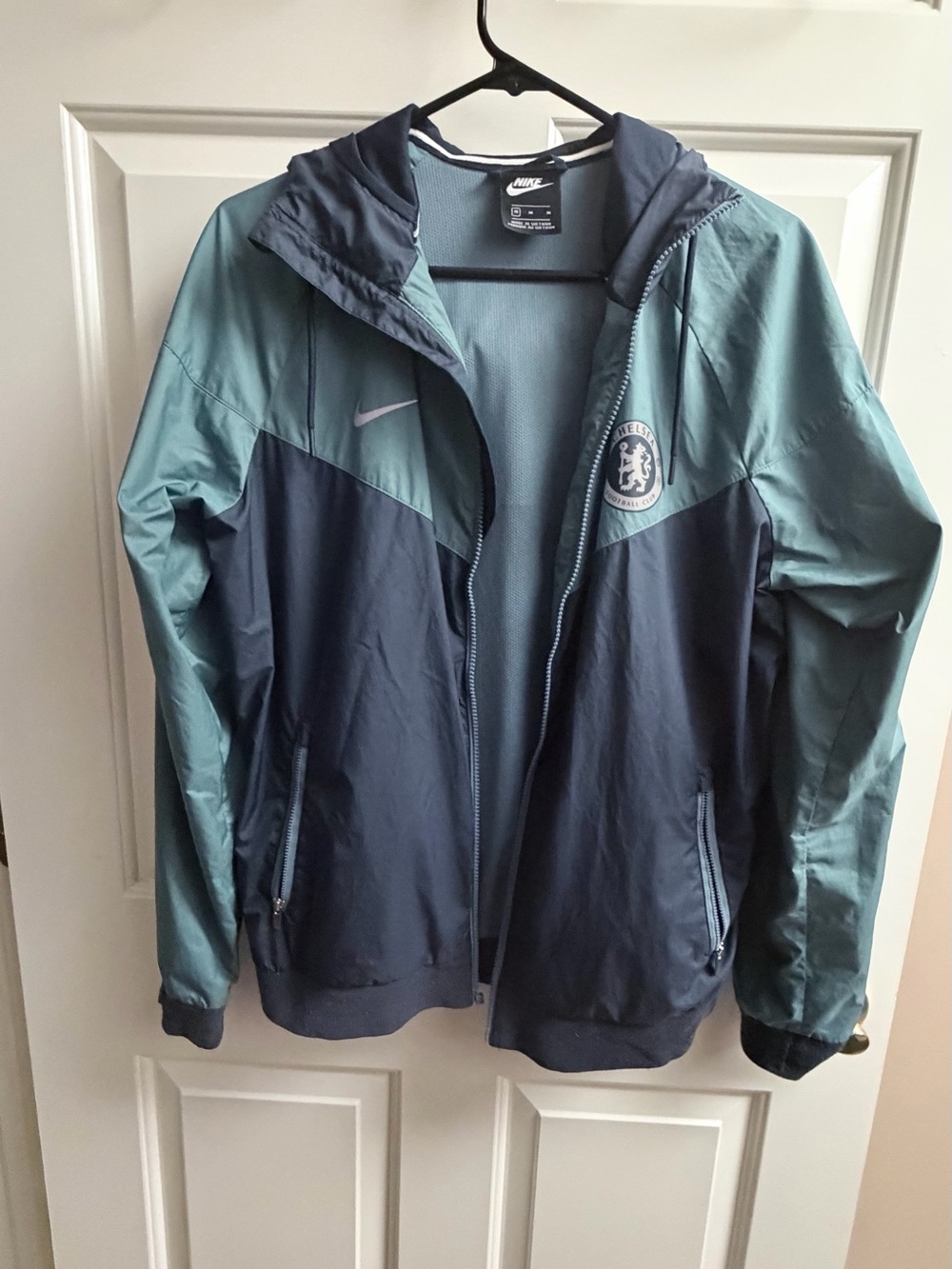Nike Chelsea FC Windbreaker Jacket in Navy and Teal